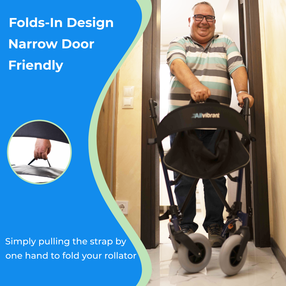 Allvibrant Bariatric Rollator Walker