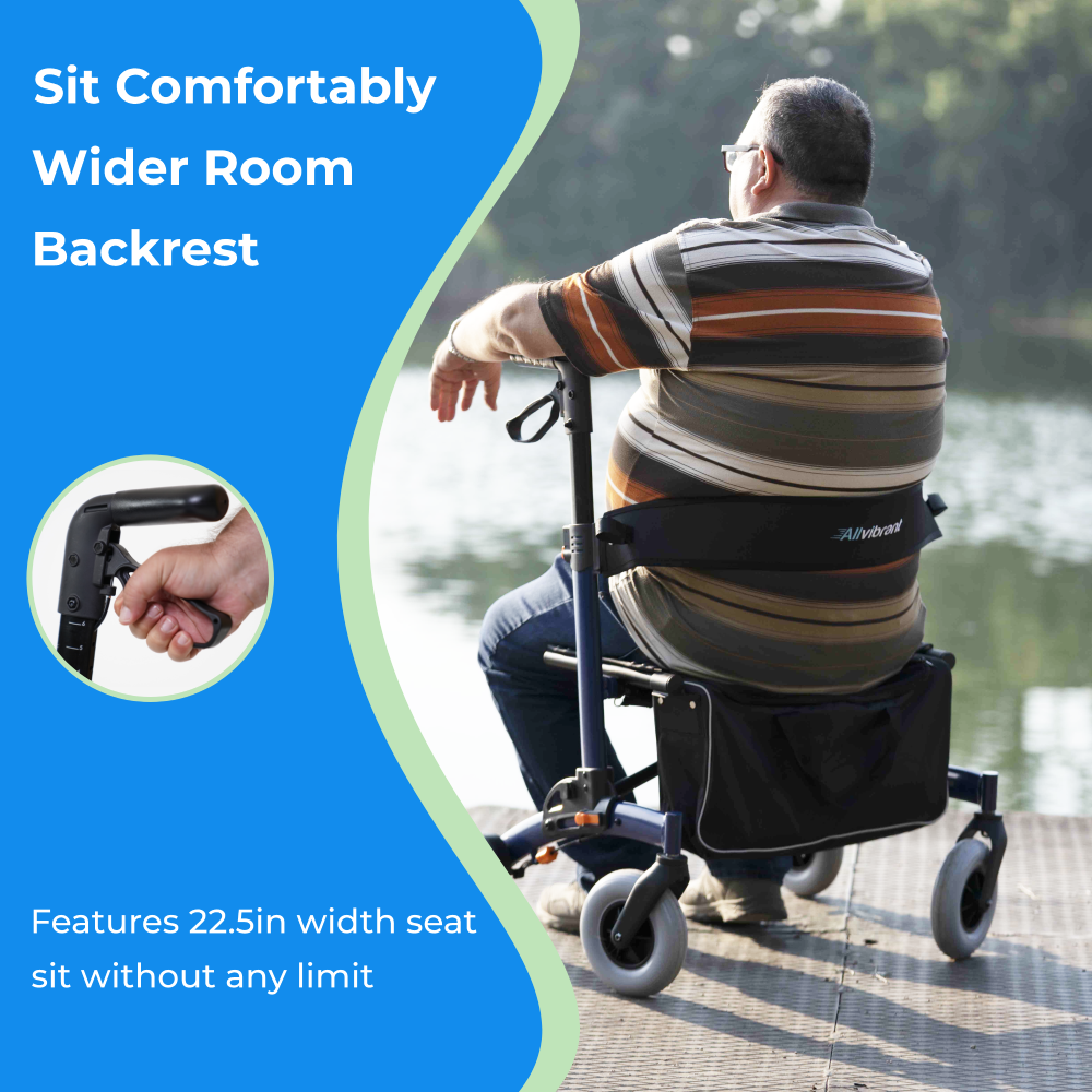 Allvibrant Bariatric Rollator Walker
